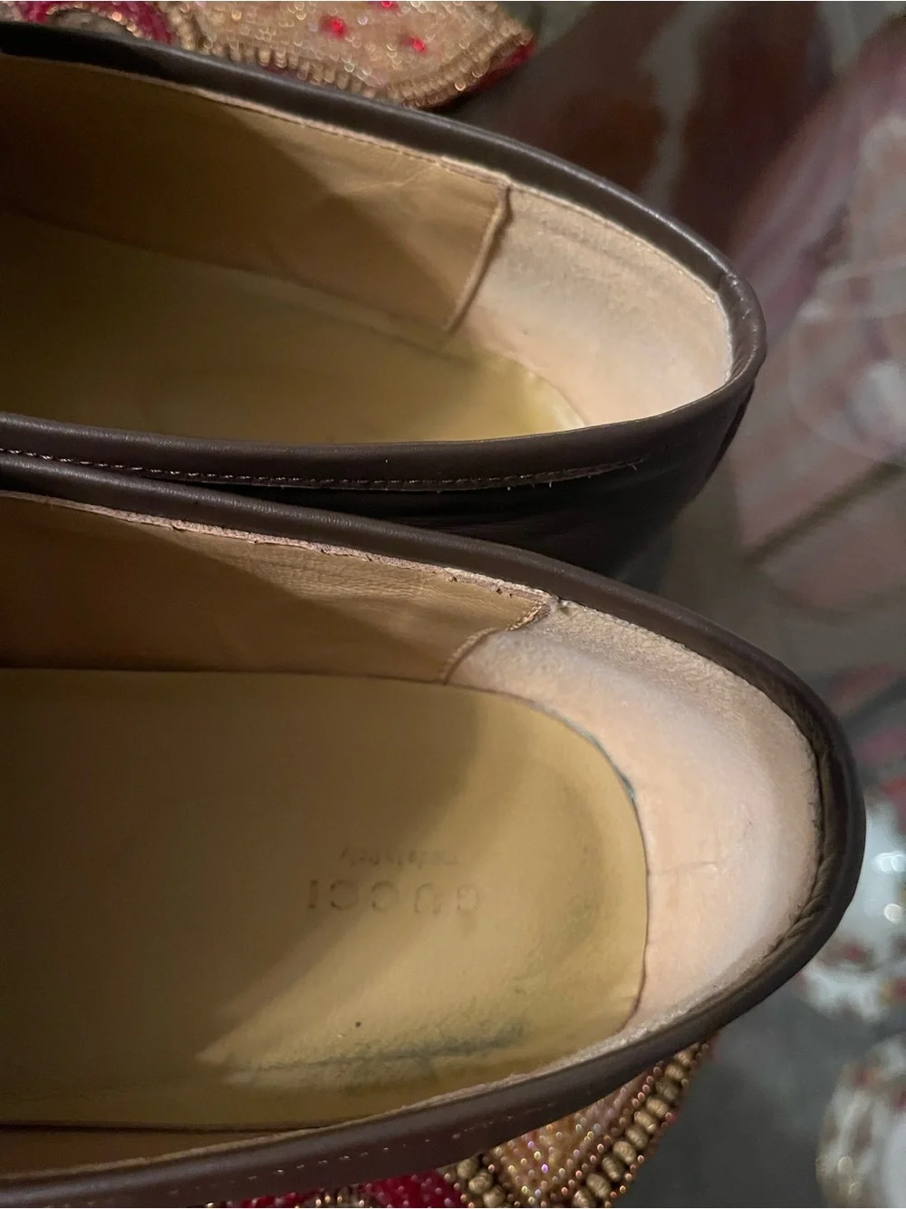 Gucci Brown Leather Horsebit Loafers